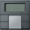 Imagem de Push button 2 gang plus with room temperature control unit anthracite System M
