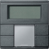 Imagem de Push button 2 gang plus with room temperature control unit anthracite System M