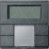 Imagem de Push button 2 gang plus with room temperature control unit anthracite System M