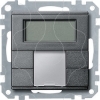 Imagem de Push button 2 gang plus with room temperature control unit anthracite System M