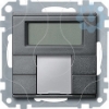 Imagem de Push button 2 gang plus with room temperature control unit anthracite System M