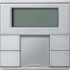 Imagem de Push button 2 gang plus with room temperature control unit aluminium System M
