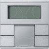 Imagem de Push button 2 gang plus with room temperature control unit aluminium System M