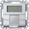Imagem de Push button 2 gang plus with room temperature control unit aluminium System M