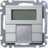 Imagem de Push button 2 gang plus with room temperature control unit aluminium System M