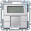 Imagem de Push button 2 gang plus with room temperature control unit aluminium System M