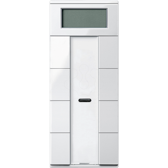 Imagem de Push button 4 gang plus with room temp. ctrl unit polar white glossy System M