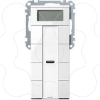 Imagem de Push button 4 gang plus with room temp. ctrl unit polar white glossy System M