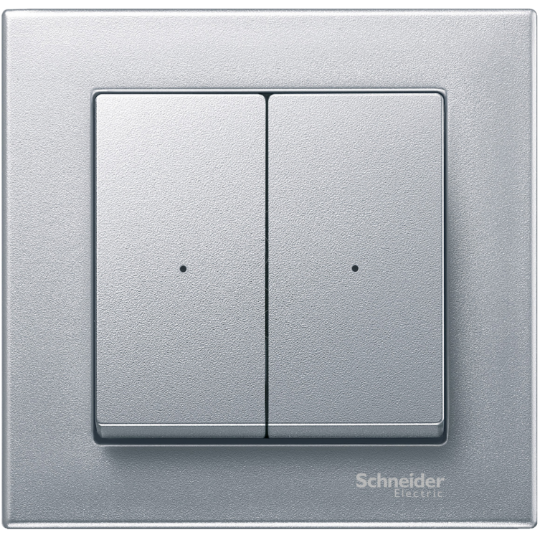 Imagem de M-Elegance - Tecla dupla - Wiser - Aluminio