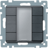 Imagem de Push button 4 gang plus anthracite System M