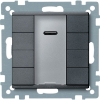 Imagem de Push button 4 gang plus with IR receiver anthracite System M
