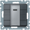 Imagem de Push button 4 gang plus with IR receiver anthracite System M