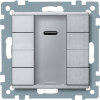 Imagem de Push button 4 gang plus with IR receiver aluminium System M