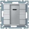 Imagem de Push button 4 gang plus with IR receiver aluminium System M