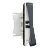 Imagem de Mureva Styl - Comutador de escada duplo - encastrar/saliente - IP55 - 16A - Cinzento