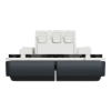 Imagem de Mureva Styl - Comutador de escada duplo - encastrar/saliente - IP55 - 16A - Cinzento