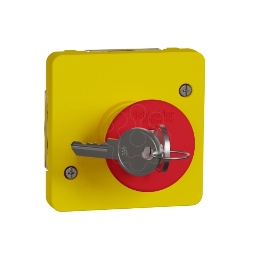 Imagem de Mureva Styl - Interruptor de emergencia chave - encastrar/saliente - IP55 - 3A - Amarelo