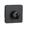 Imagem de Mureva Styl - Interruptor chave 3 posicoes - encastrar/saliente - IP55 - 3A - Cinzento