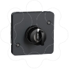 Imagem de Mureva Styl - Interruptor chave 3 posicoes - encastrar/saliente - IP55 - 3A - Cinzento