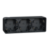Imagem de Caixa de superficie Mureva Styl horizontal 3 elem. IP55 Cinzento