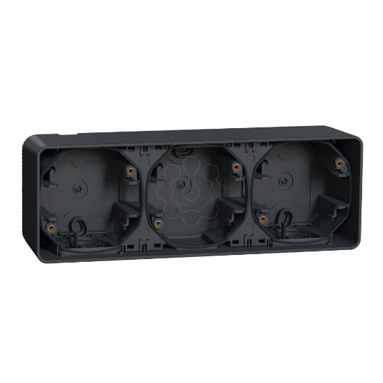 Imagem de Caixa de superficie Mureva Styl horizontal 3 elem. IP55 Cinzento