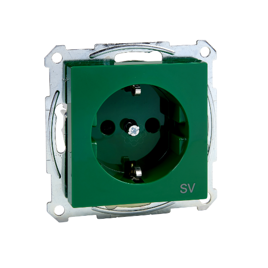 Imagem de M-Elegance - Tomada 2P+T com obturadores - 16A - Verde