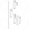 Imagem de Chrome-plated handle lock 1242 E for Spacial S3X enclosure