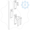 Imagem de Chrome-plated handle lock 1242 E for Spacial S3X enclosure