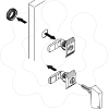 Imagem de Complete manual handle lock operated with key 220 2 for Spacial CRN enclosure