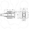 Imagem de SUPORTE DE FIXACAO EM PAREDE METALICO COM ARTICULACAO SECAO 50MM