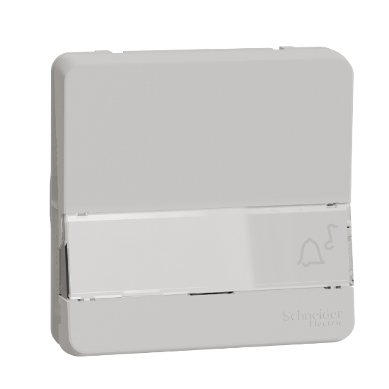 Imagem de Mureva Styl - Botao de pressao com etiqueta - encastrar/saliente - IP55 - 16A -Branco