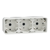 Imagem de Caixa de superficie horizontal 3 elem. Mureva Styl IP55 Branco