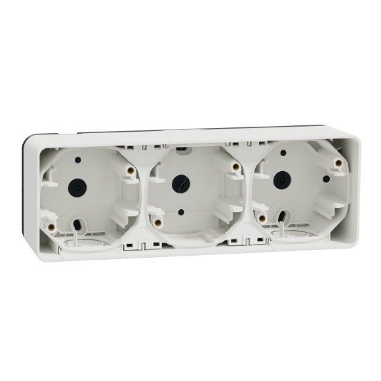 Imagem de Caixa de superficie horizontal 3 elem. Mureva Styl IP55 Branco