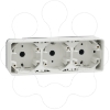 Imagem de Caixa de superficie horizontal 3 elem. Mureva Styl IP55 Branco