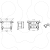 Imagem de Fixing lugs in thermoplastic PC and screws. for boxes = H150xL150 mm.