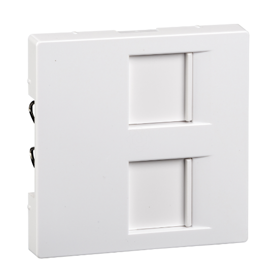Imagem de M-Elegance - Centro de tomada RJ45 para ligadores com tampa deslizante - Branco ativo