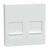 Imagem de M-Elegance - Centro de tomada RJ45 para ligadores com tampa deslizante - Branco ativo