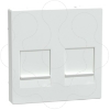 Imagem de M-Elegance - Centro de tomada RJ45 para ligadores com tampa deslizante - Branco ativo