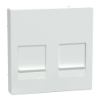 Imagem de M-Elegance - Centro de tomada RJ45 para ligadores com tampa deslizante - Branco ativo