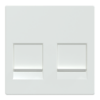 Imagem de M-Elegance - Centro de tomada RJ45 para ligadores com tampa deslizante - Branco ativo