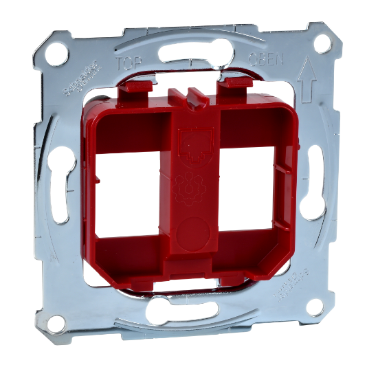 Imagem de M-Elegance - Suporte para centros de tomada RJ45 para ligadores - Vermelho