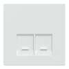 Imagem de D-Life - Centro de tomada RJ45 dupla - Branco