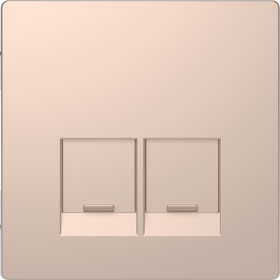 Imagem de D-Life - Centro de tomada RJ45 dupla - Metal champanhe