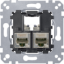Mostrar detalhes para M-Elegance - Tomada RJ45 dupla - cat. 6a - STP Imagem de M-Elegance - Tomada RJ45 dupla - cat. 6a - STP