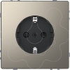 Imagem de D-Life - Tomada 2P+T com obturadores lig.rapida - 16A - Metal niquel