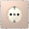 Imagem de D-Life - Tomada 2P+T com obturadores lig.rapida - 16A - Metal champanhe
