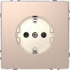 Imagem de D-Life - Tomada 2P+T com obturadores lig.rapida - 16A - Metal champanhe