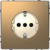 Imagem de D-Life - Tomada 2P+T com obturadores lig.rapida - 16A - Metal champanhe