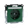 Imagem de M-Elegance - Tomada 2P+T com obturadores e porta-etiquetas - 16A - Verde