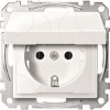 Imagem de M-Elegance - Tomada 2P+T com obturadores e tampa - 16A- Branco brilhante